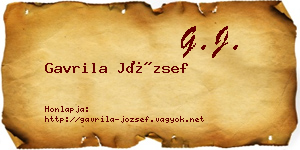 Gavrila József névjegykártya